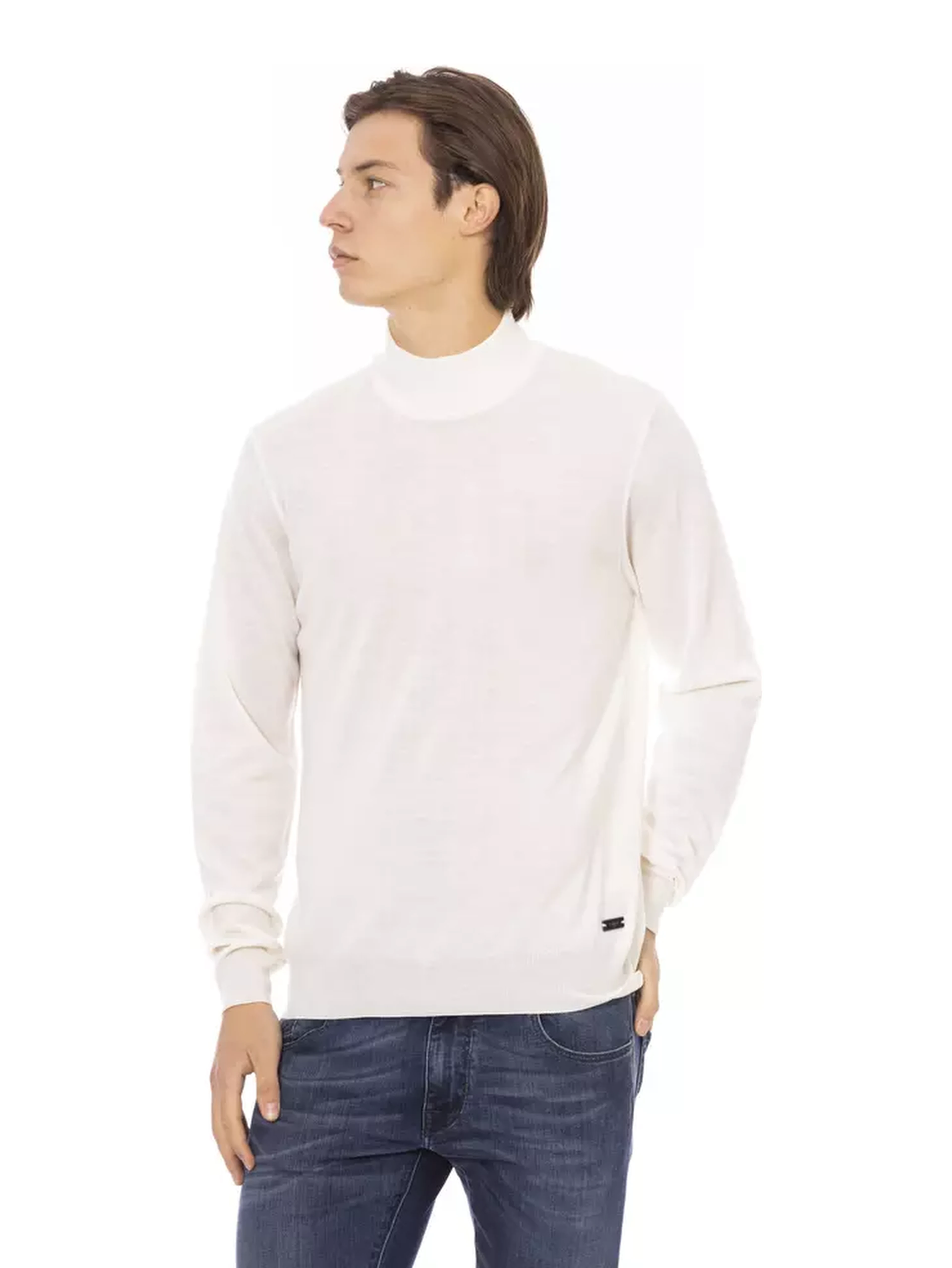White Fabric Sweater