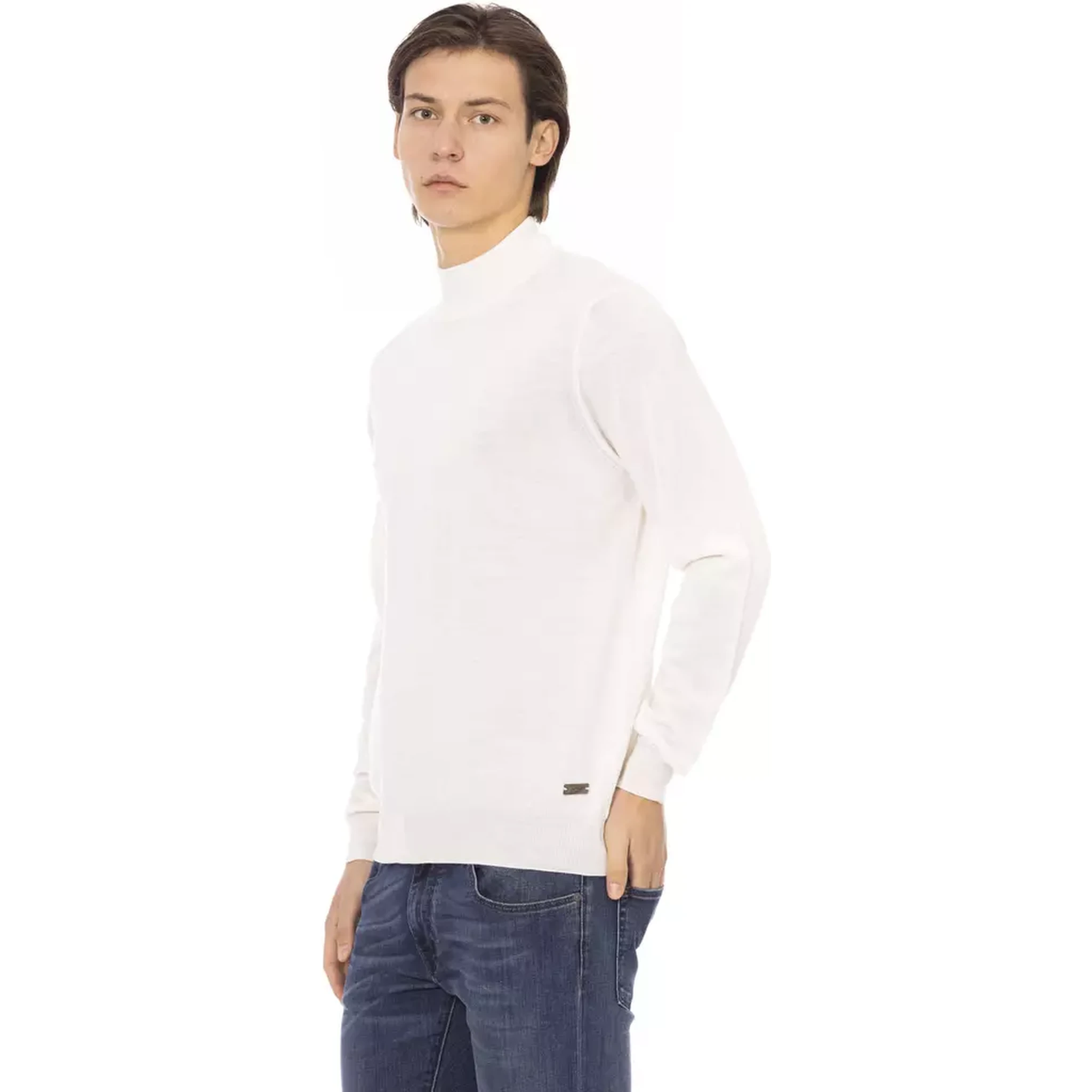 White Fabric Sweater