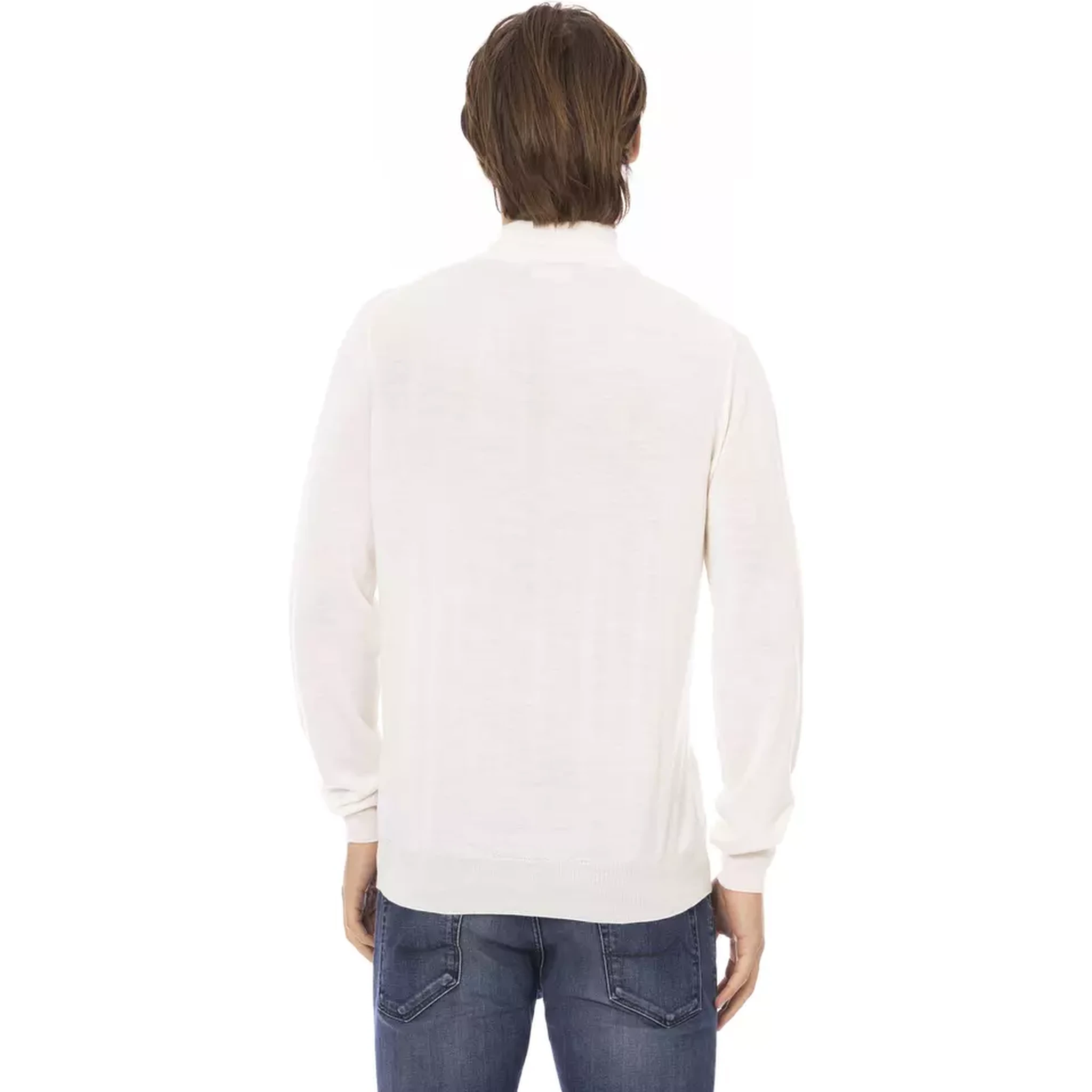 White Fabric Sweater