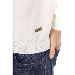 White Fabric Sweater