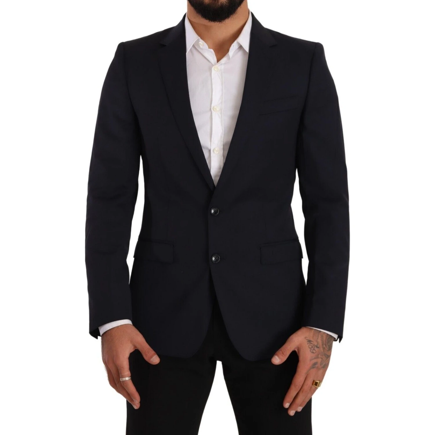 Dark Blue Single Breasted Coat MARTINI Blazer