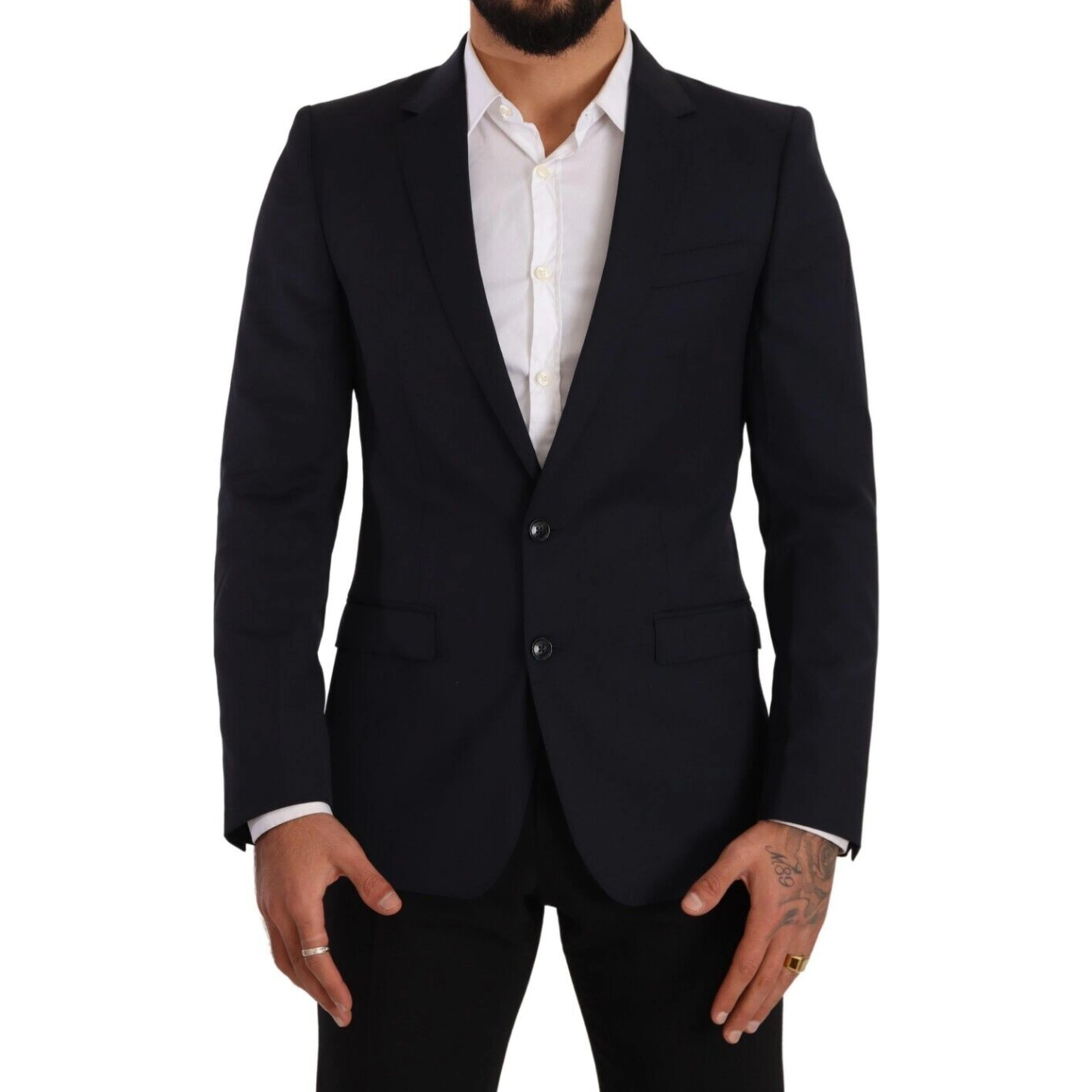 Dark Blue Single Breasted Coat MARTINI Blazer