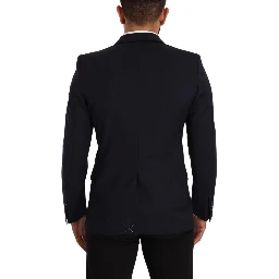Dark Blue Single Breasted Coat MARTINI Blazer