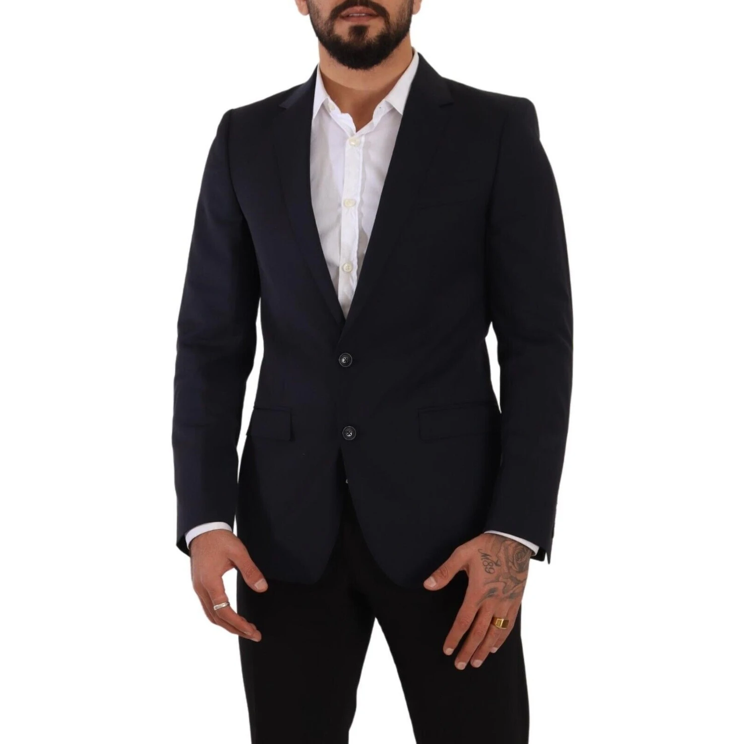 Dark Blue Single Breasted Coat MARTINI Blazer