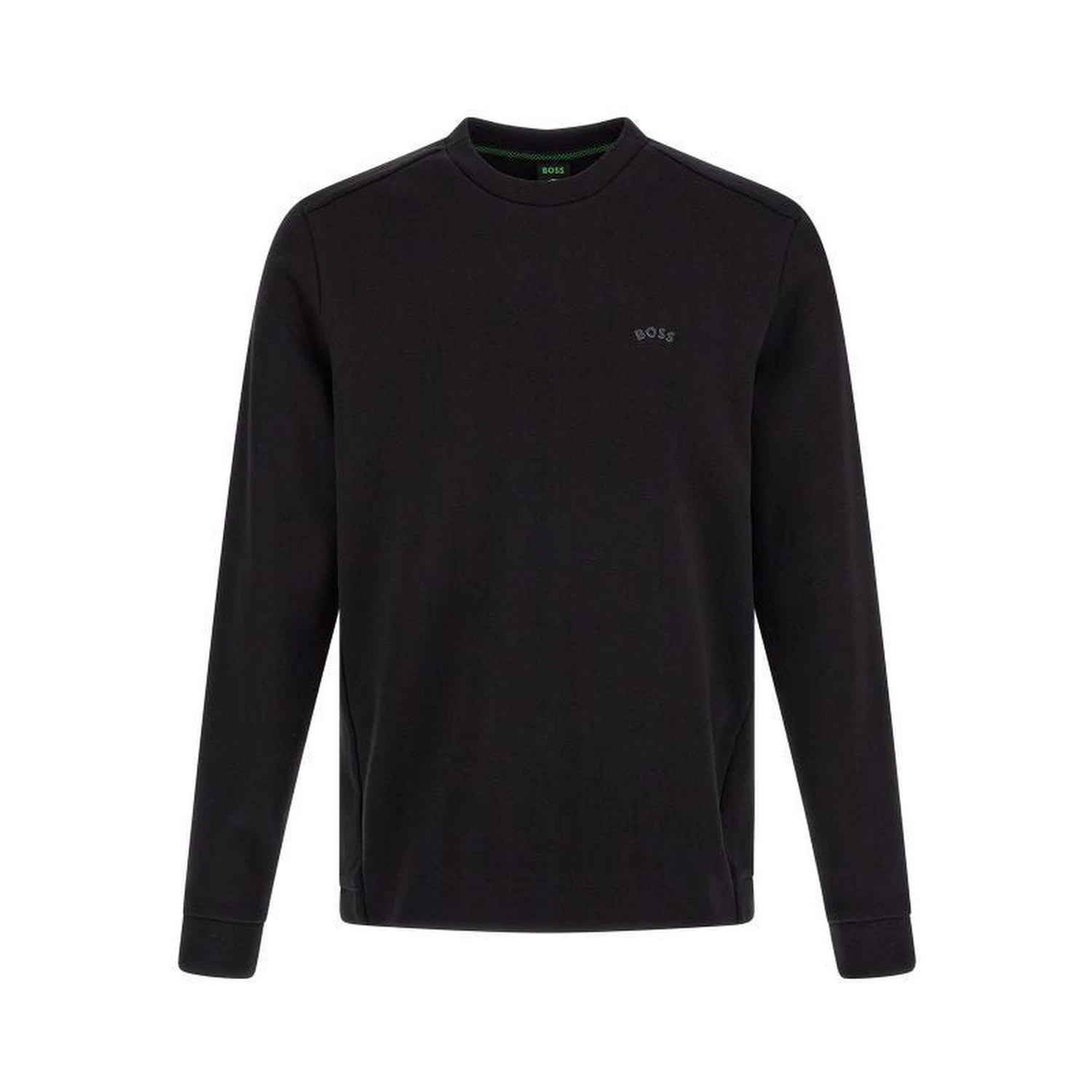 Black Cotton Logo Details Sweatshirt
