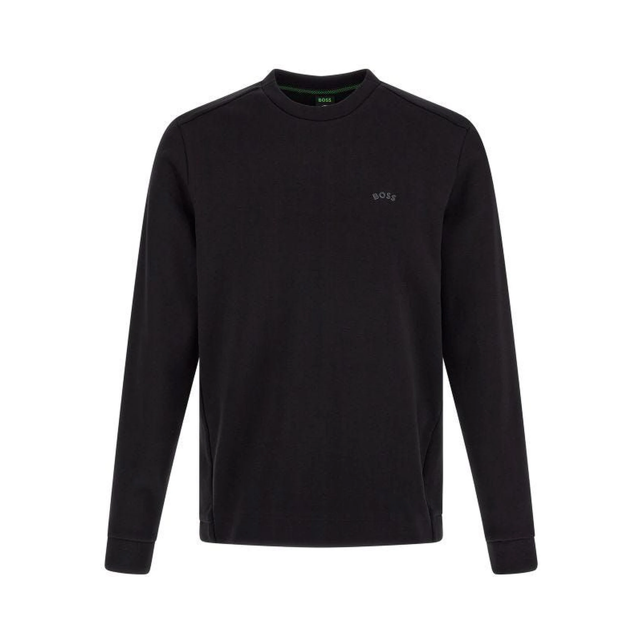 Black Cotton Logo Details Sweatshirt