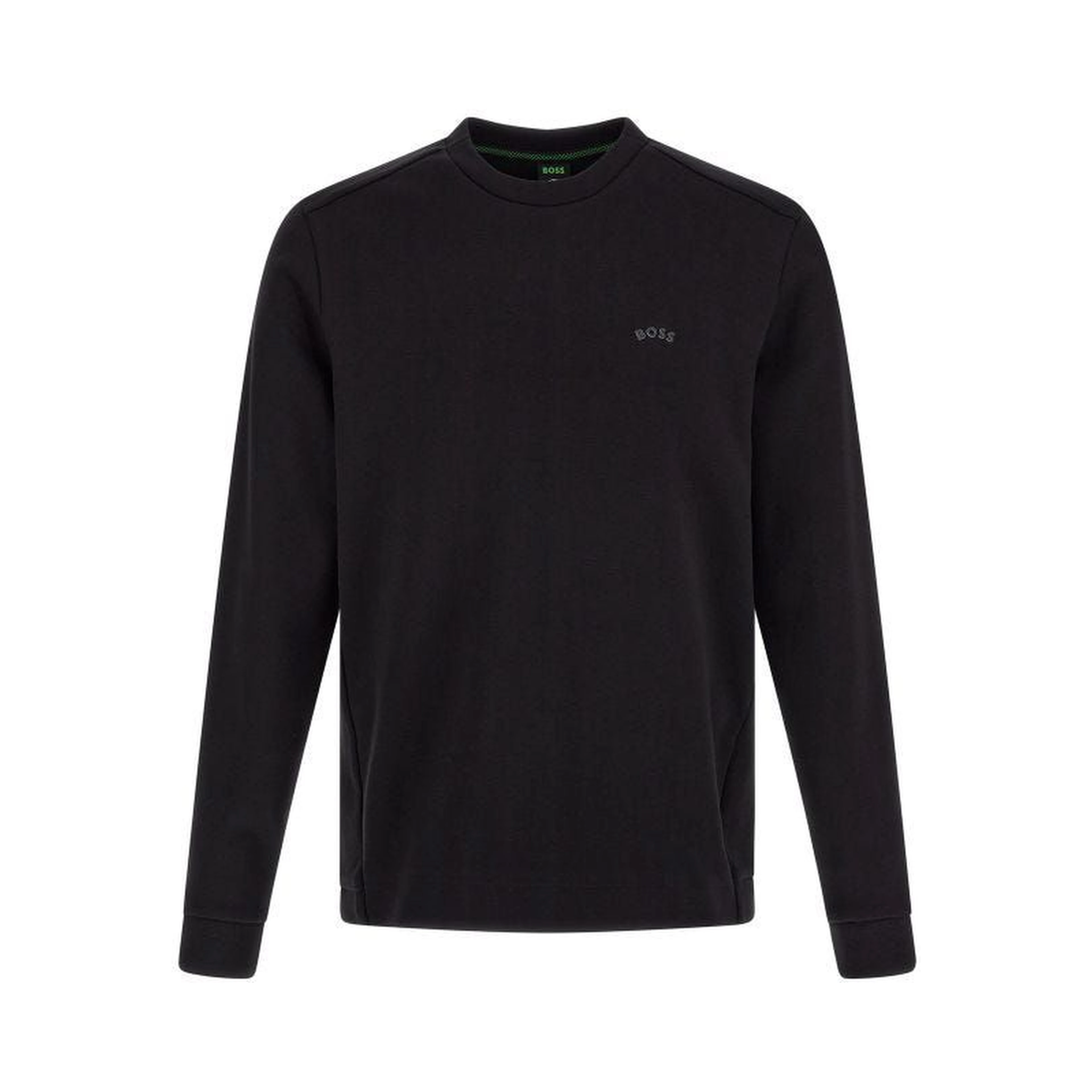 Black Cotton Logo Details Sweatshirt