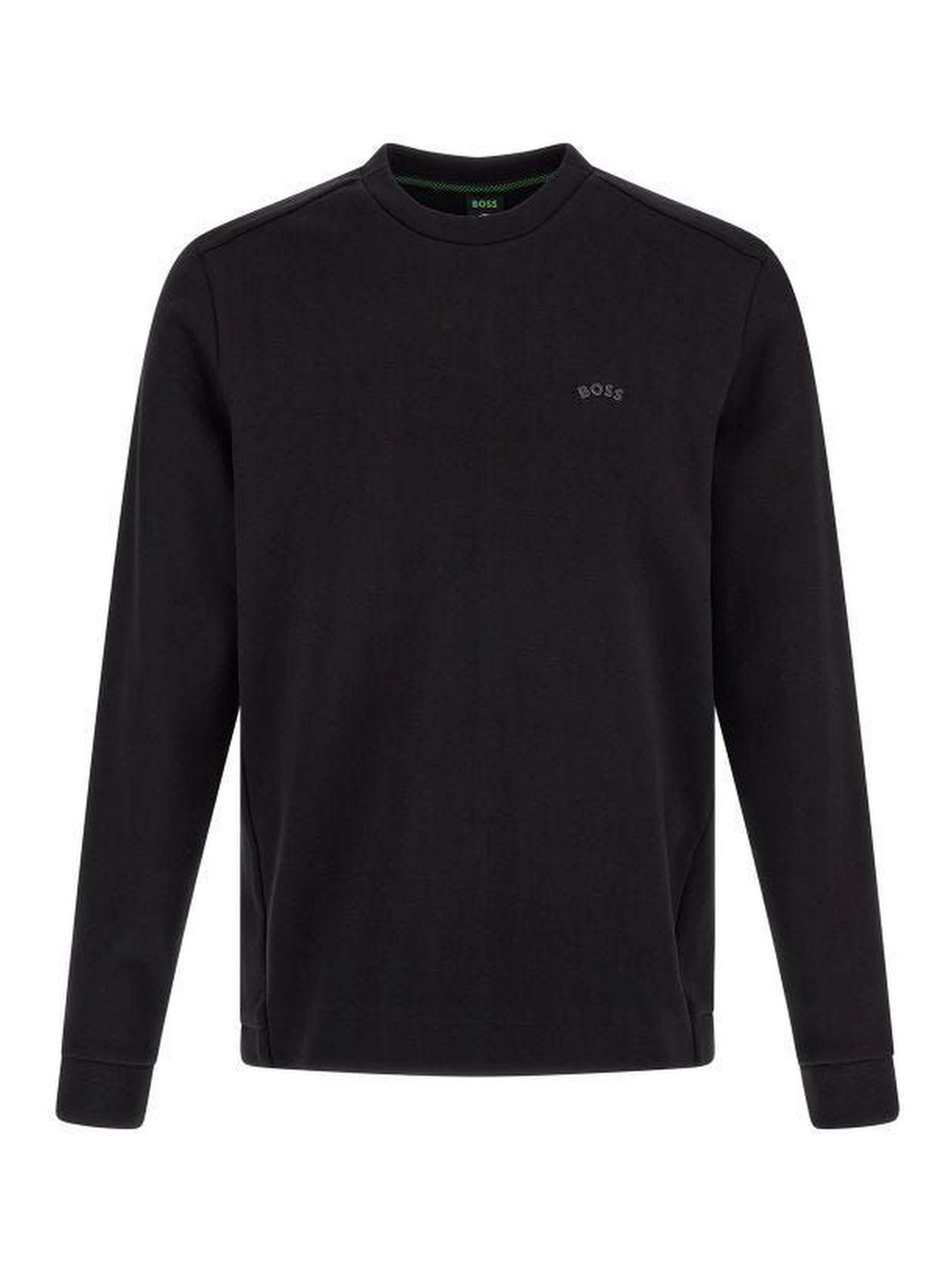 Black Cotton Logo Details Sweatshirt