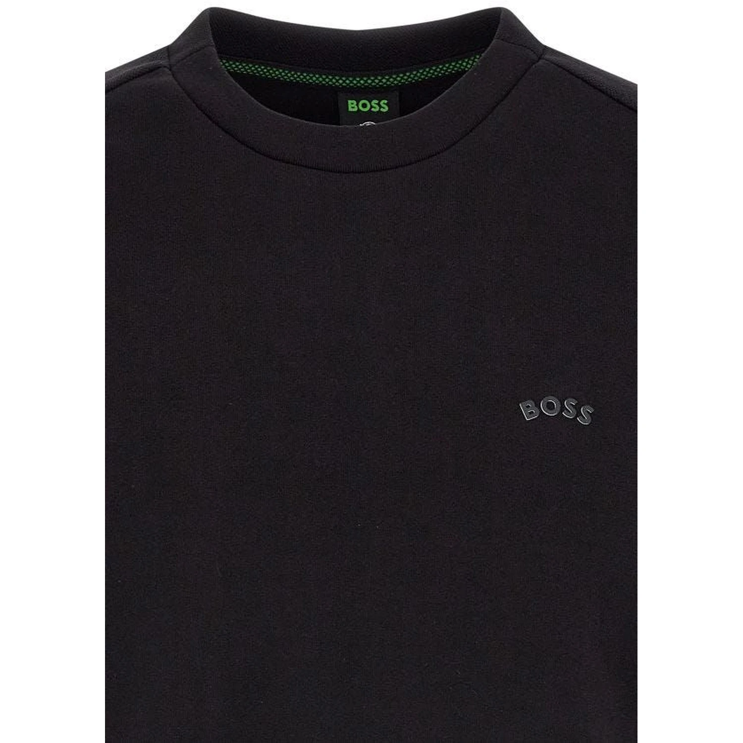 Black Cotton Logo Details Sweatshirt