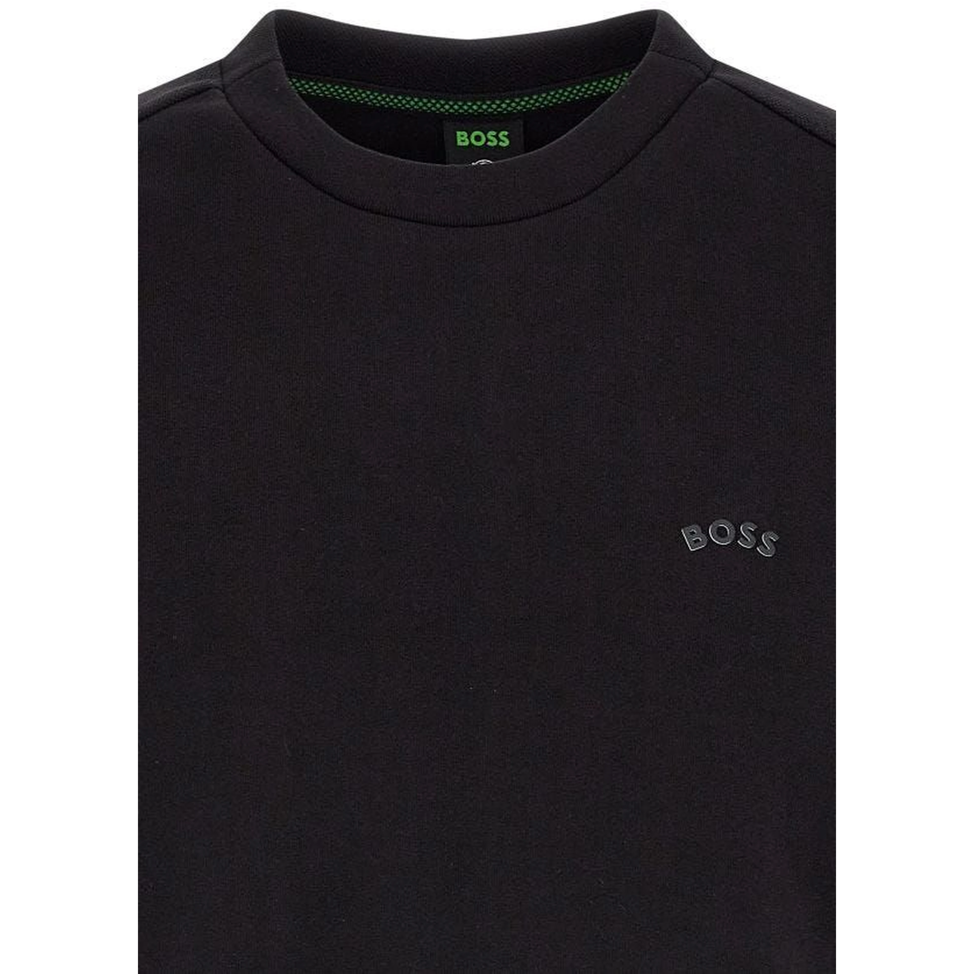 Black Cotton Logo Details Sweatshirt