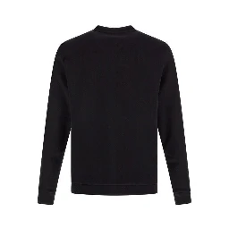 Black Cotton Logo Details Sweatshirt