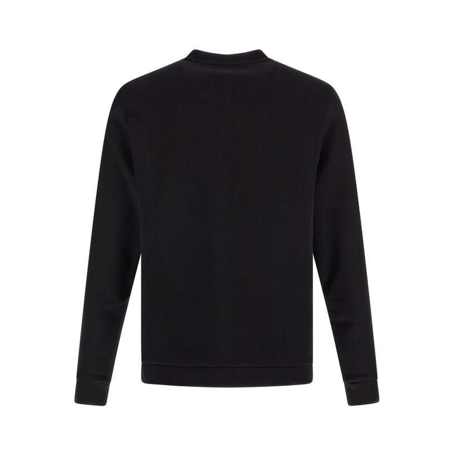 Black Cotton Logo Details Sweatshirt