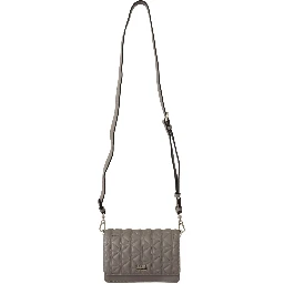 Light Grey Leather Crossbody Bag