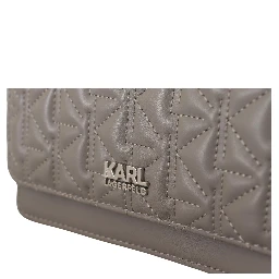 Light Grey Leather Crossbody Bag