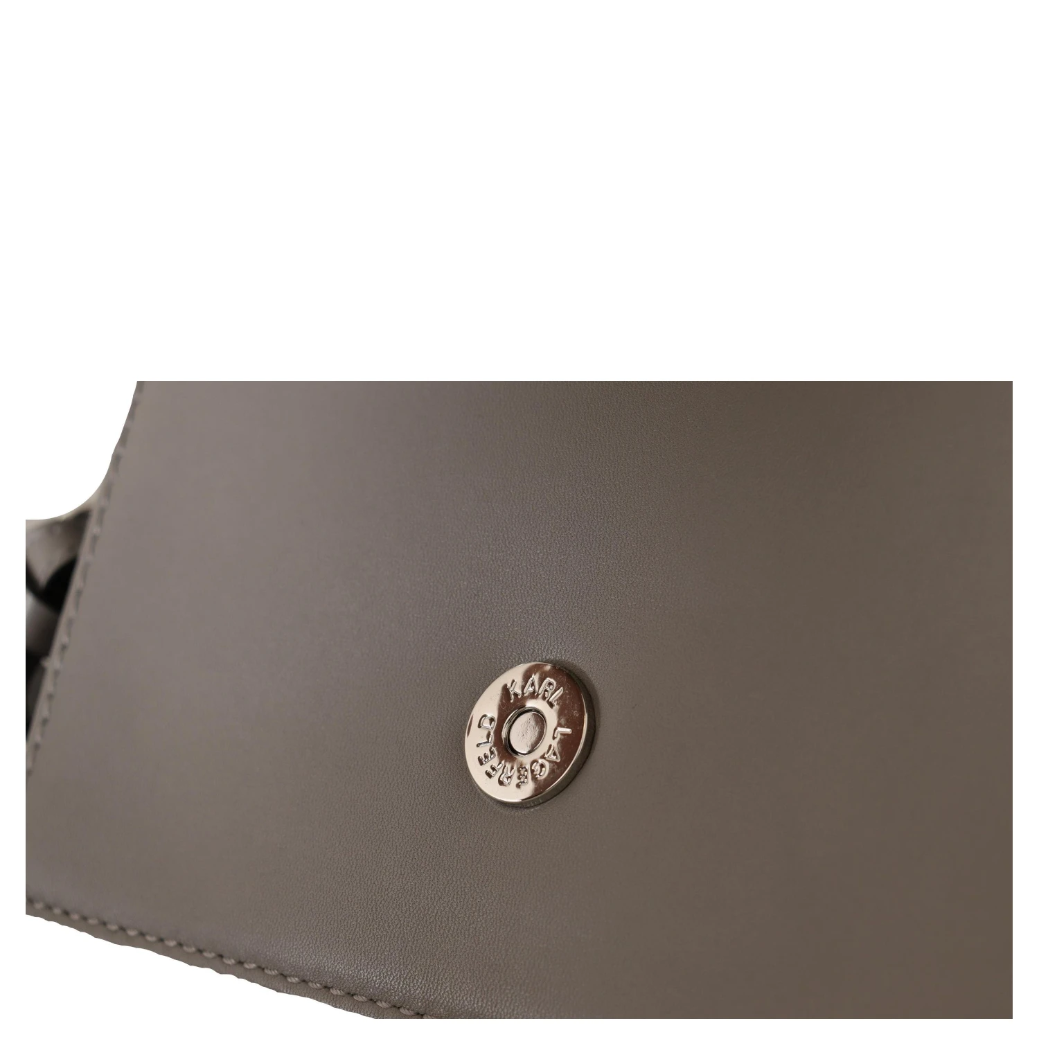 Light Grey Leather Crossbody Bag