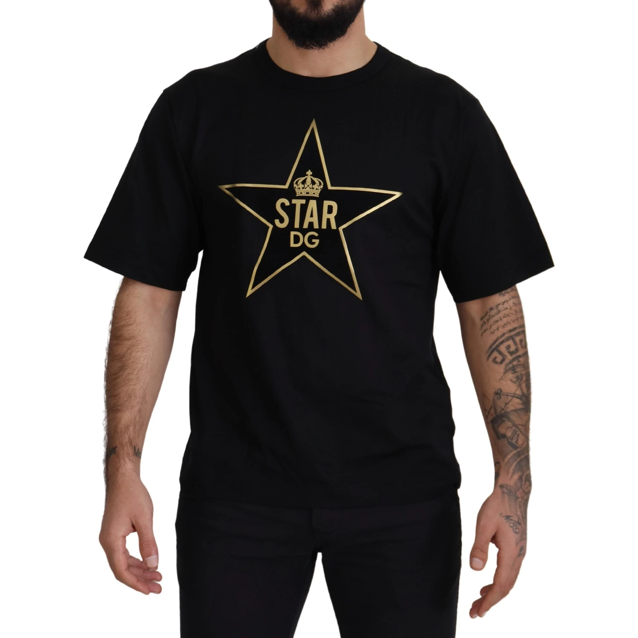 Black Gold STAR Crown DG Cotton Crewneck T-shirt