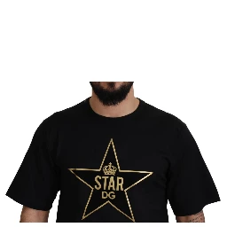 Black Gold STAR Crown DG Cotton Crewneck T-shirt