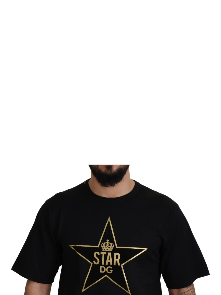 Black Gold STAR Crown DG Cotton Crewneck T-shirt alternative
