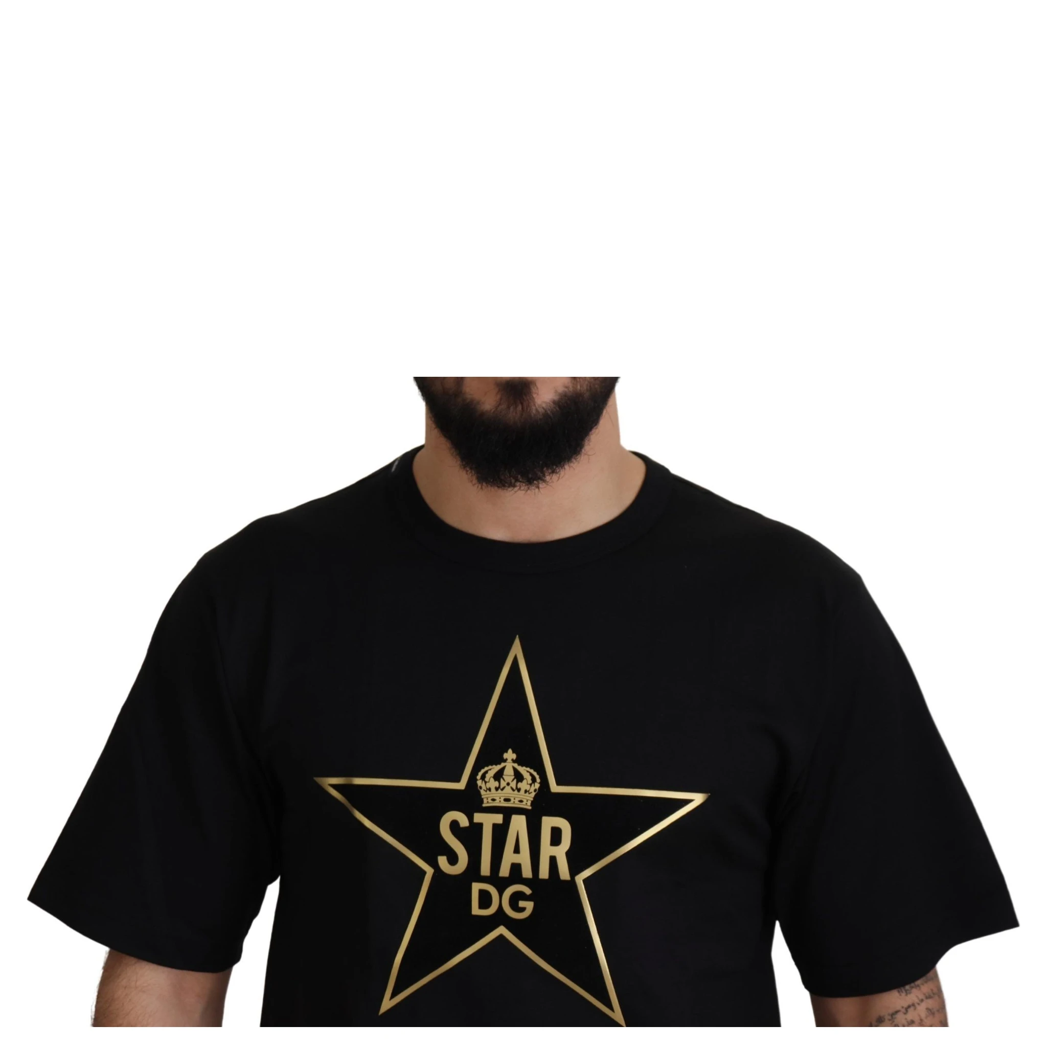 Black Gold STAR Crown DG Cotton Crewneck T-shirt