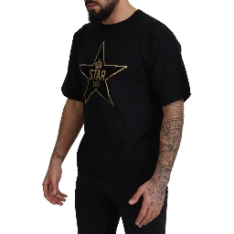 Black Gold STAR Crown DG Cotton Crewneck T-shirt