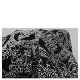 Black Gray Jacquard Sheath Bodycon Dress