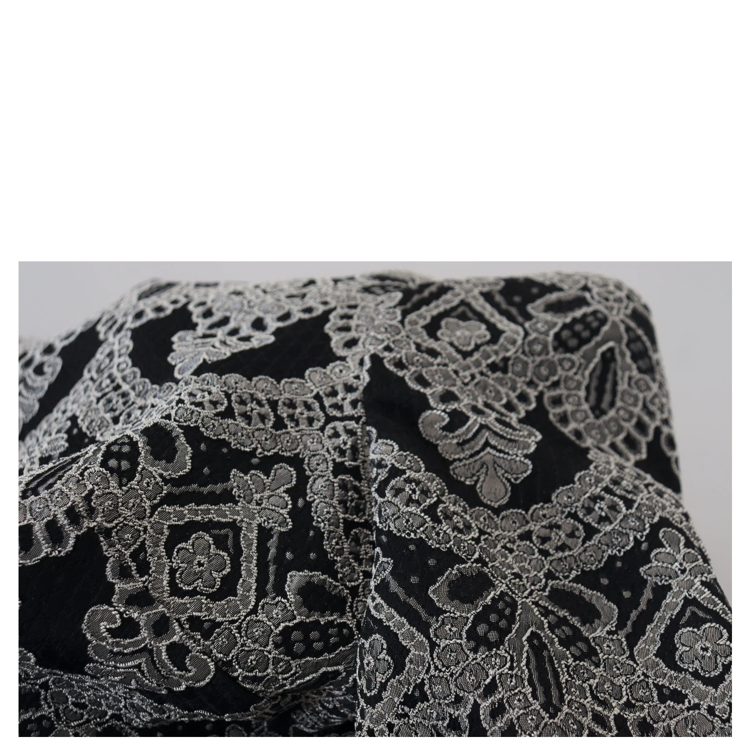 Black Gray Jacquard Sheath Bodycon Dress