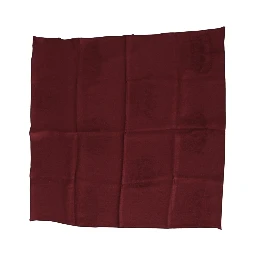 Maroon Silk Crown Square Wrap Handkerchief Scarf