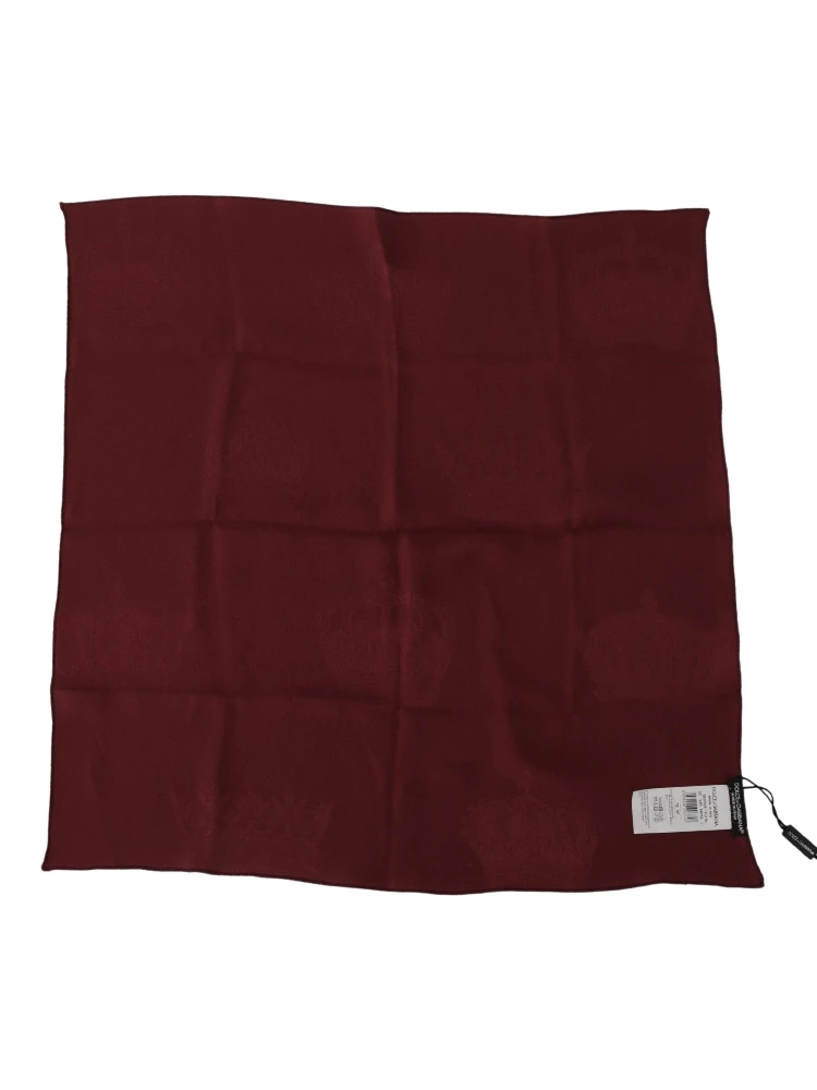 Maroon Silk Crown Square Wrap Handkerchief Scarf alternative