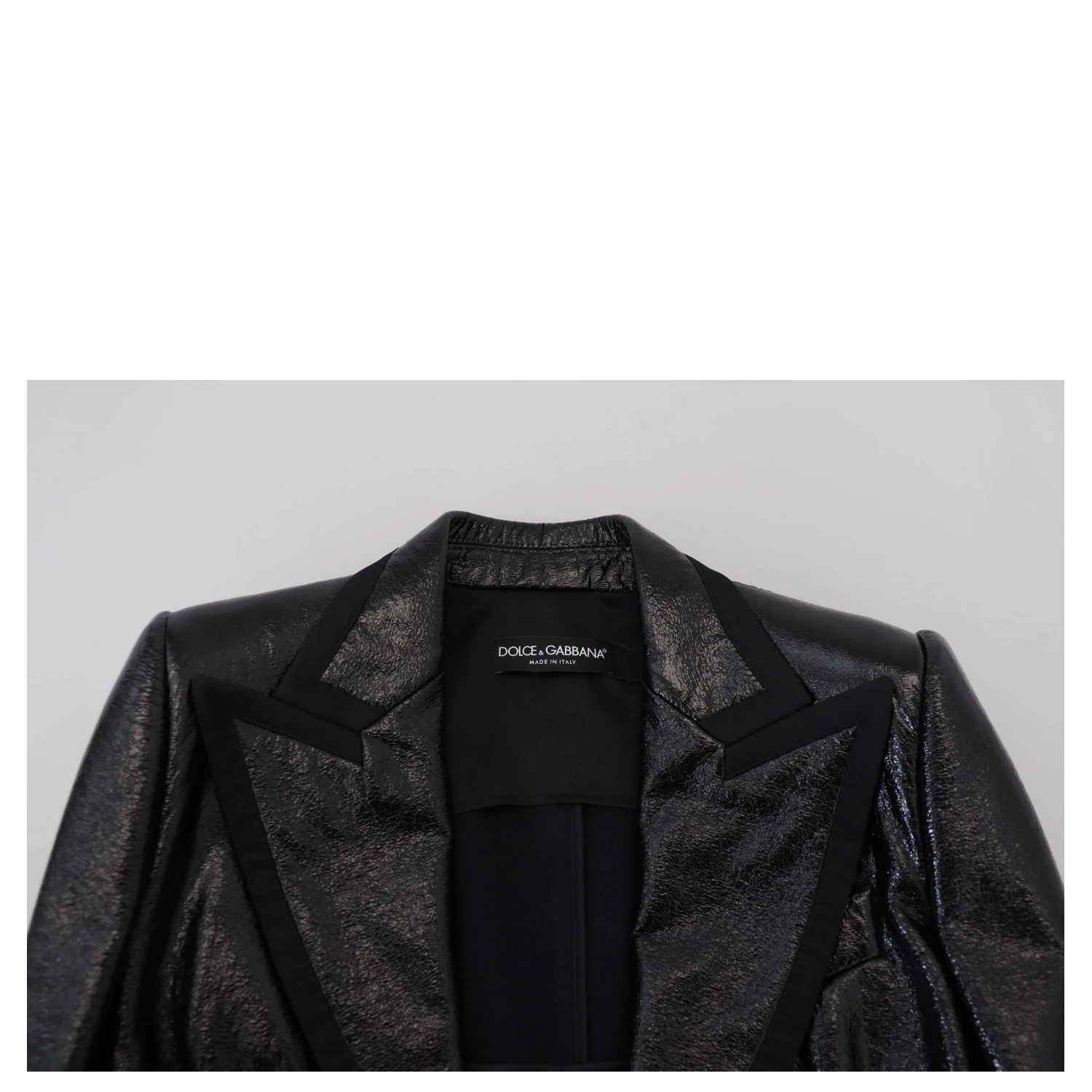 Black Long Sleeves Crop Blazer Cotton Jacket