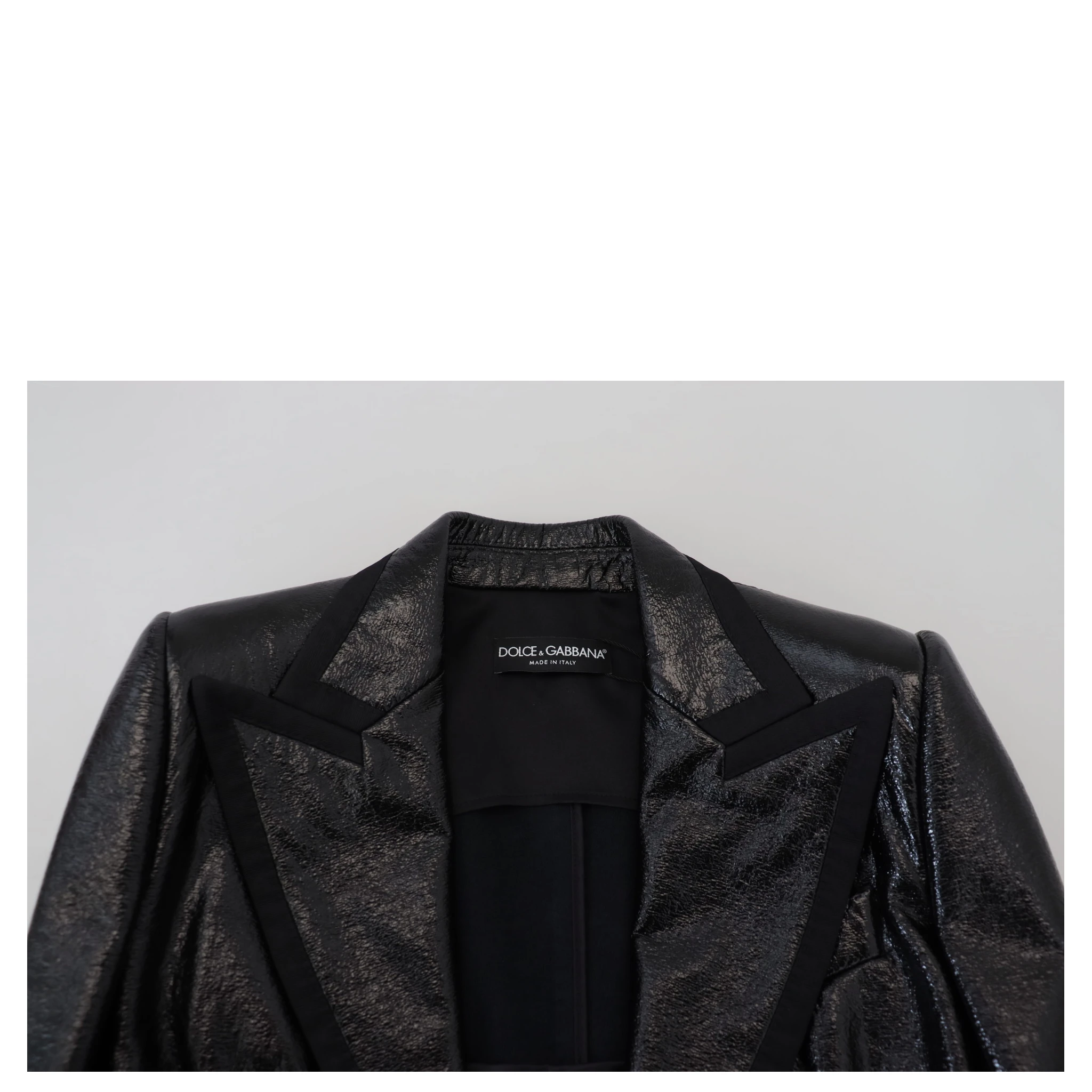 Black Long Sleeves Crop Blazer Cotton Jacket