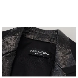 Black Long Sleeves Crop Blazer Cotton Jacket