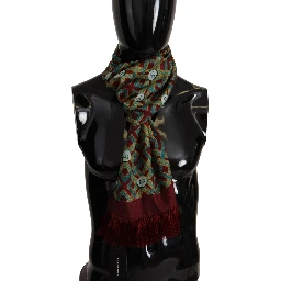 Multicolor DG Logo Shawl Warm Neck Wrap Fringe Scarf