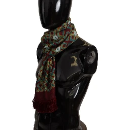 Multicolor DG Logo Shawl Warm Neck Wrap Fringe Scarf