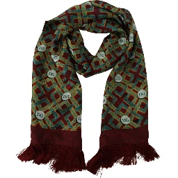 Multicolor DG Logo Shawl Warm Neck Wrap Fringe Scarf