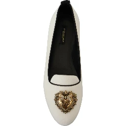 White Velvet Slip Ons Loafers Flats Shoes