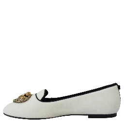 White Velvet Slip Ons Loafers Flats Shoes