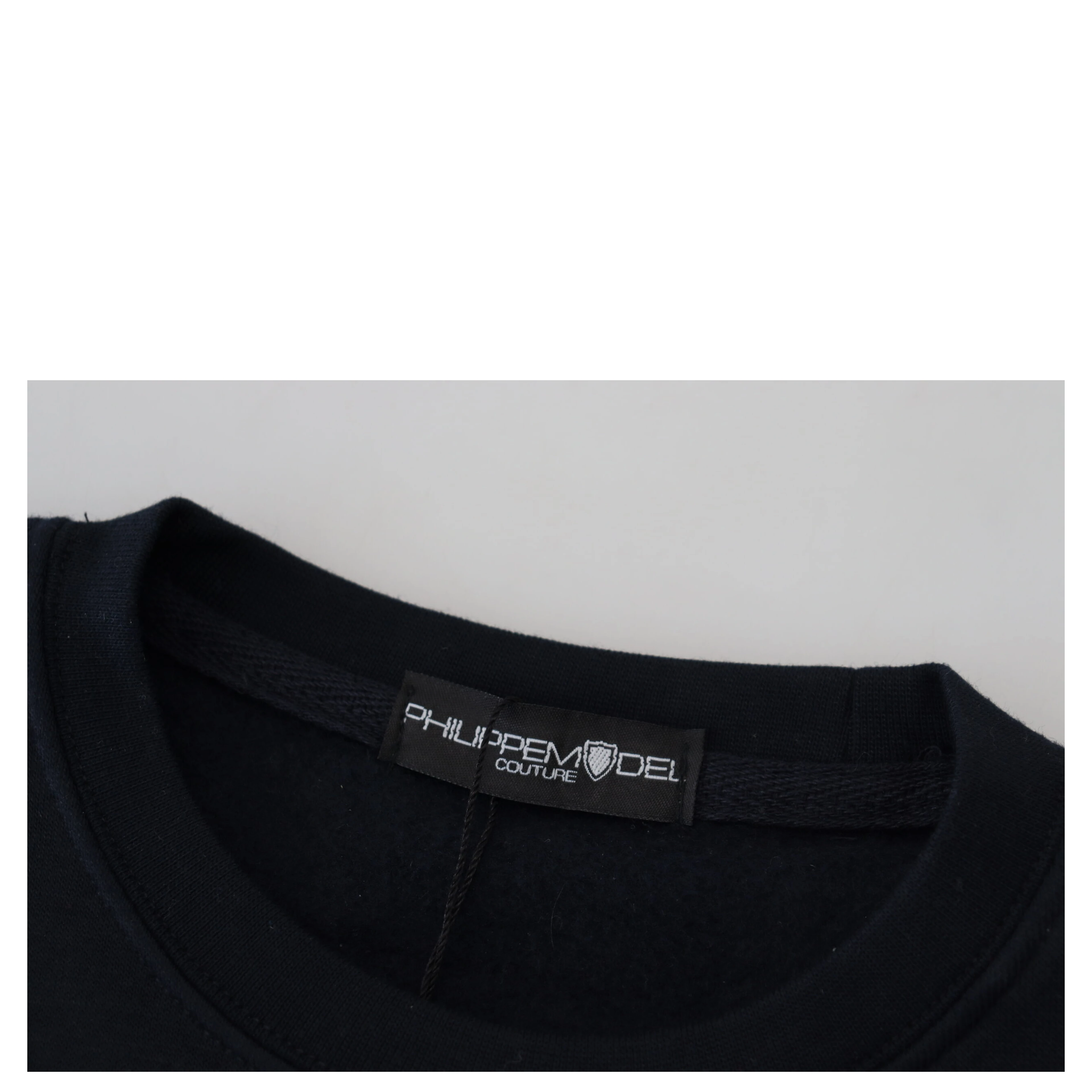 Black Printed Long Sleeves Pullover Sweater