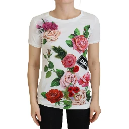 White Rose DGLogo Printed Short Sleeves Top