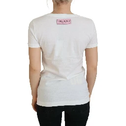 White Rose DGLogo Printed Short Sleeves Top