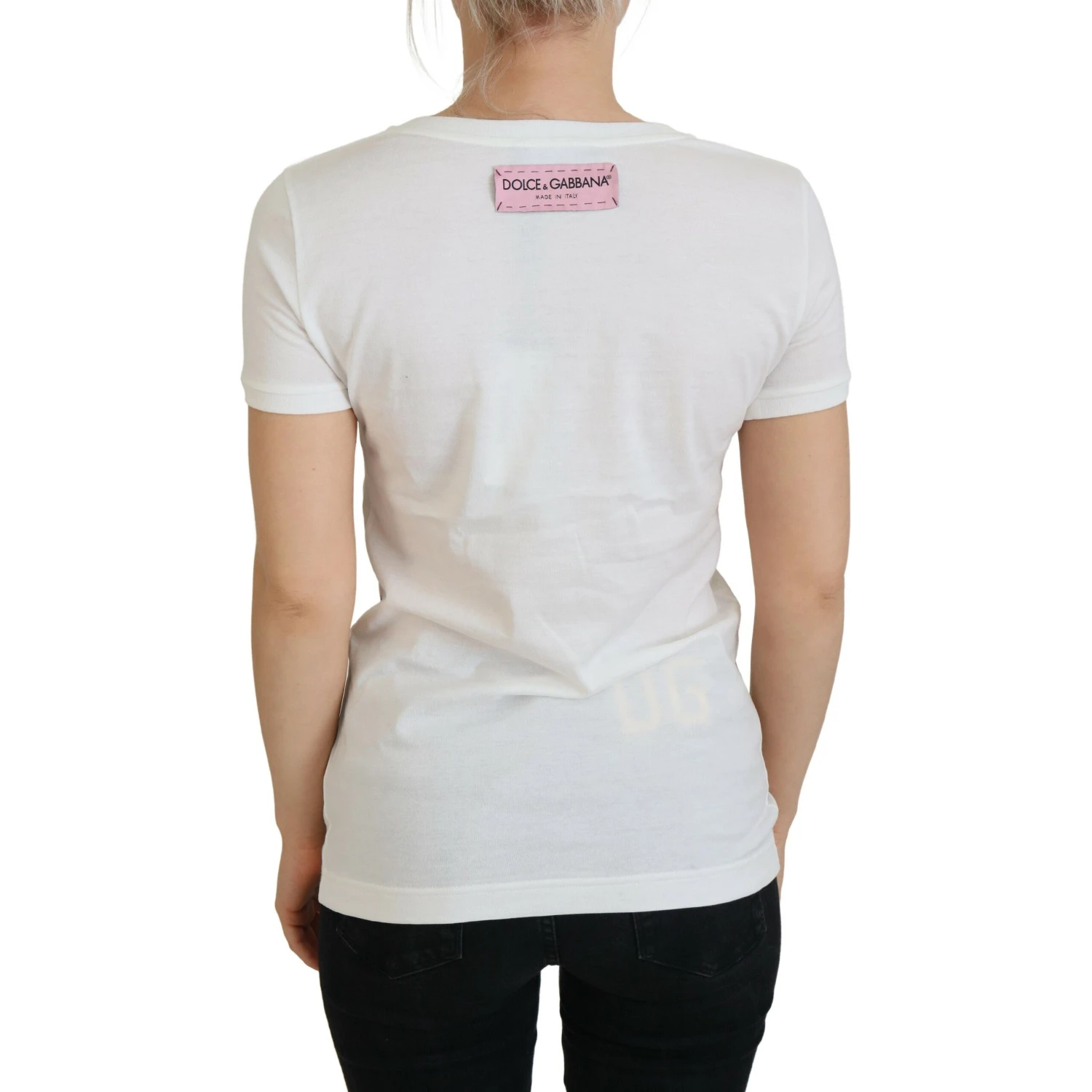 White Rose DGLogo Printed Short Sleeves Top
