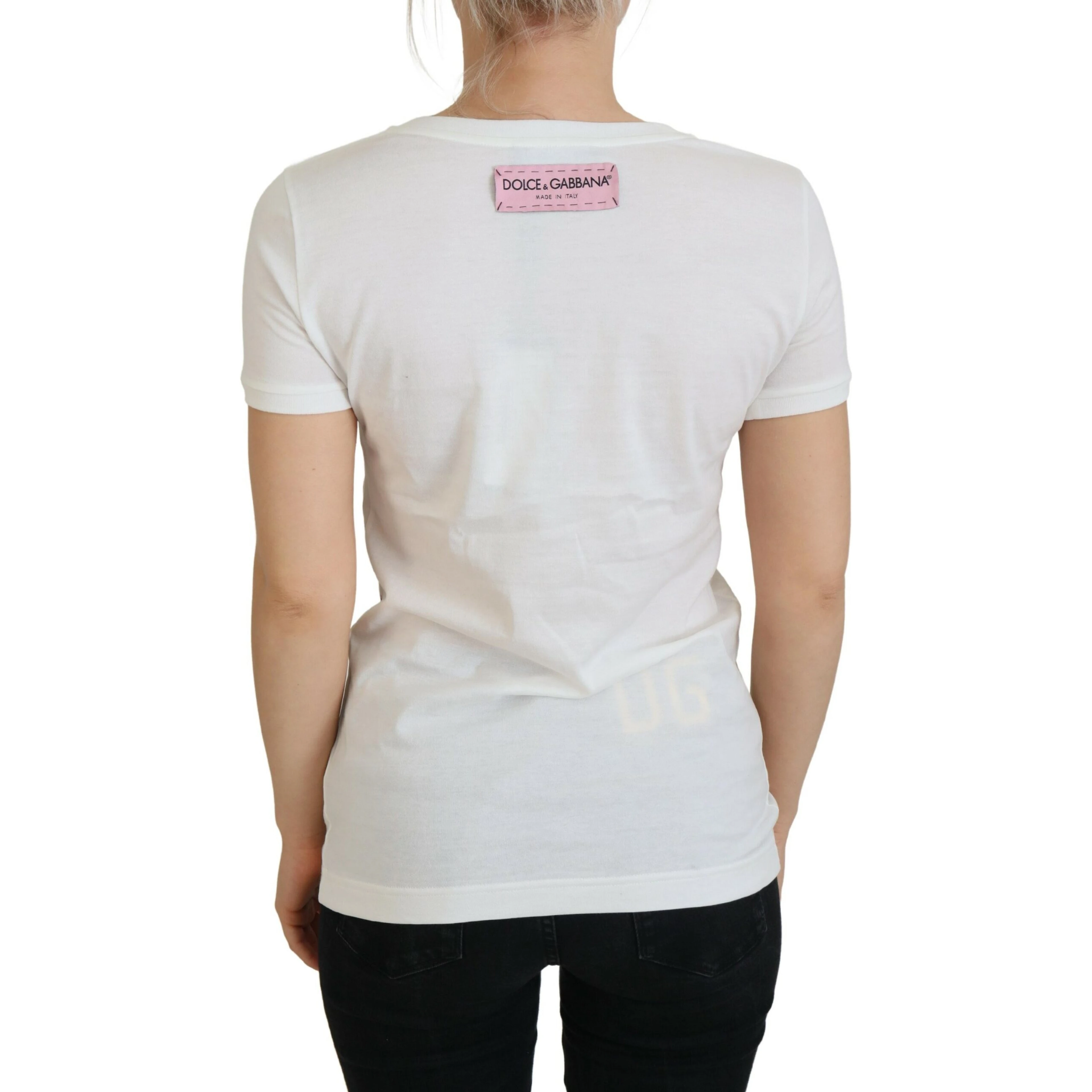 White Rose DGLogo Printed Short Sleeves Top