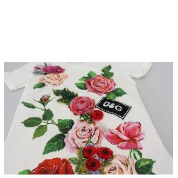 White Rose DGLogo Printed Short Sleeves Top