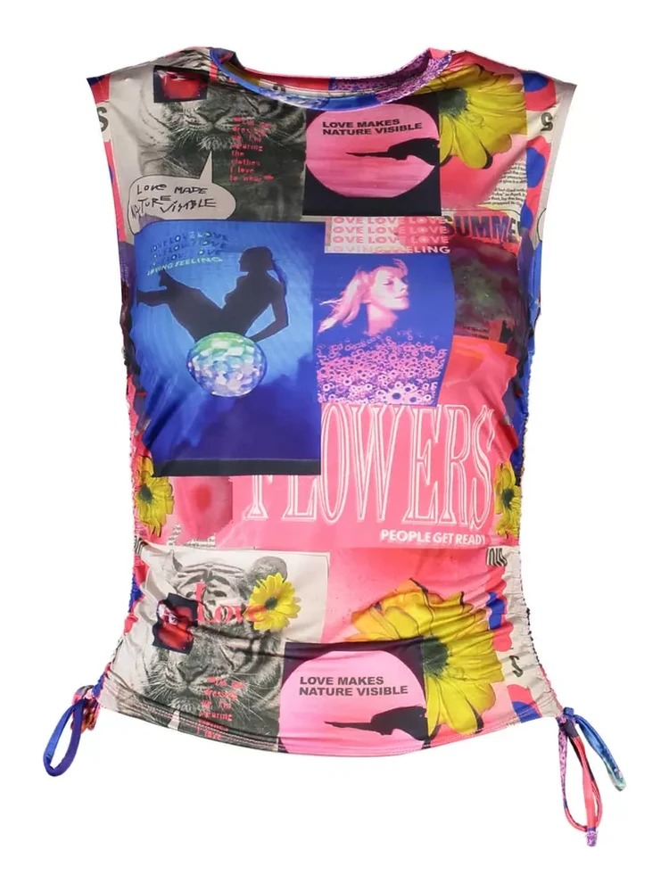 Blue Elastane T-Shirt