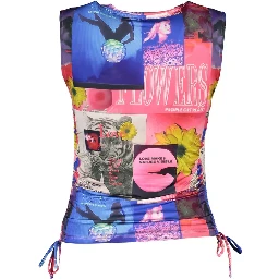 Blue Elastane T-Shirt