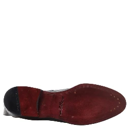 Gray Leather Men Ankle Boots Shoes