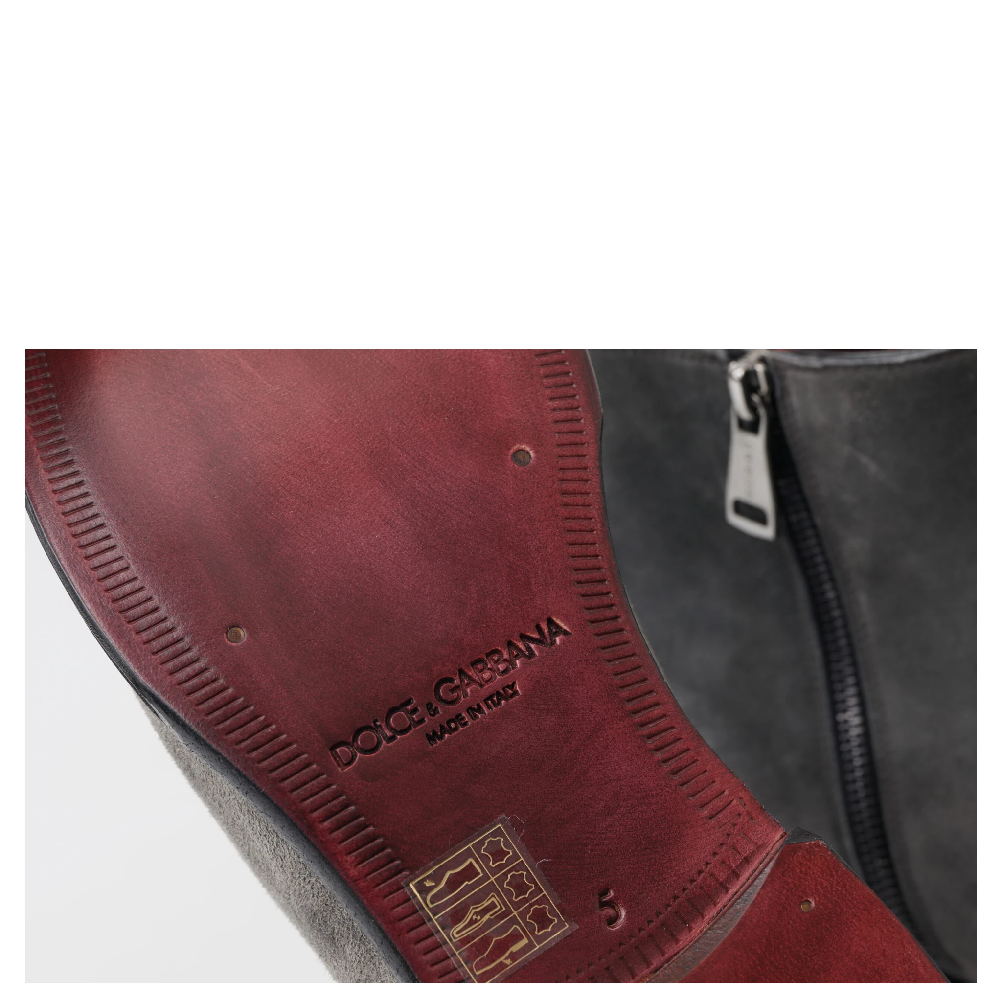 Gray Leather Men Ankle Boots Shoes