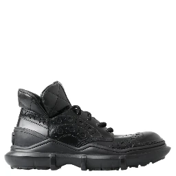 Black Leather Ankle Casual Boots