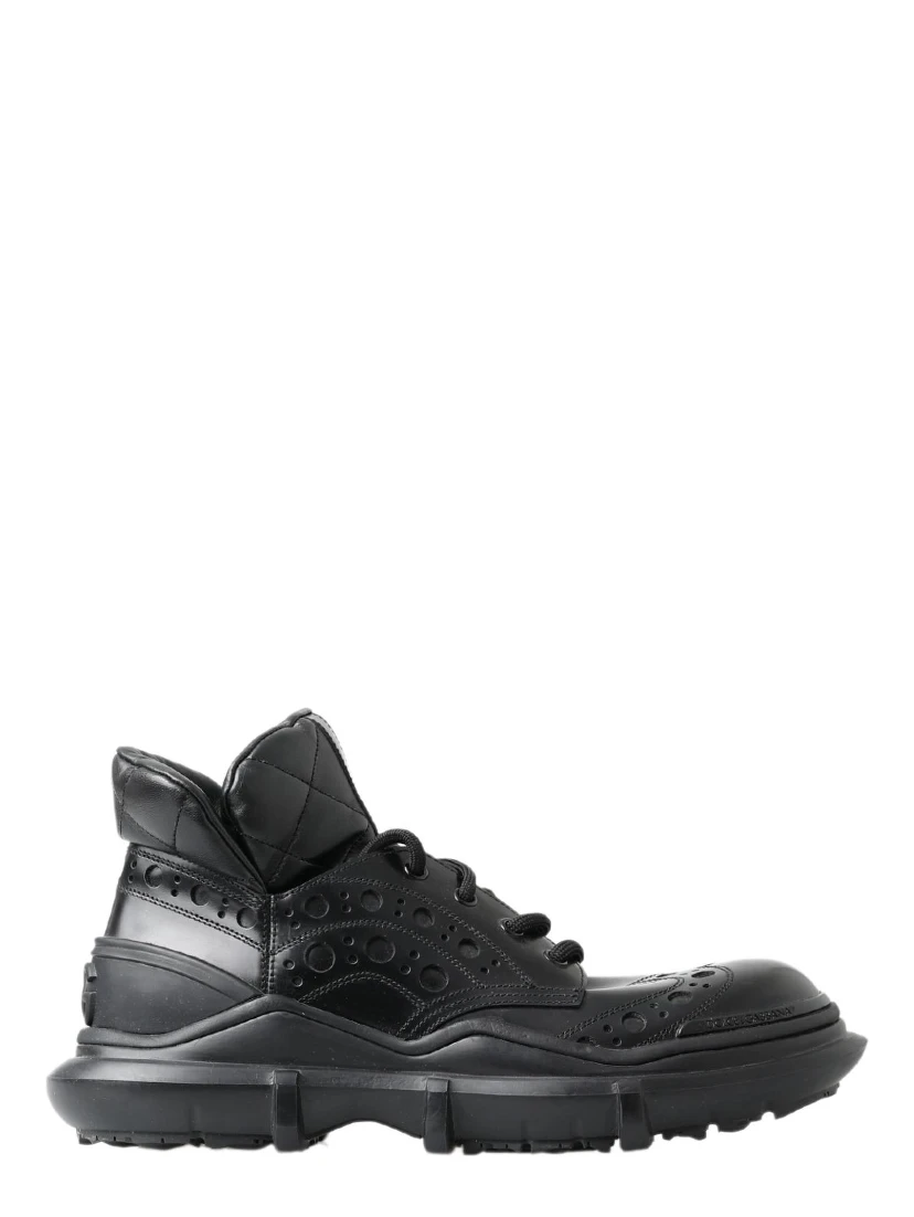 Black Leather Ankle Casual Boots