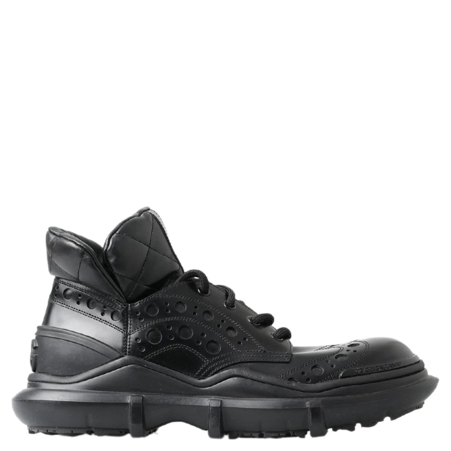 Black Leather Ankle Casual Boots