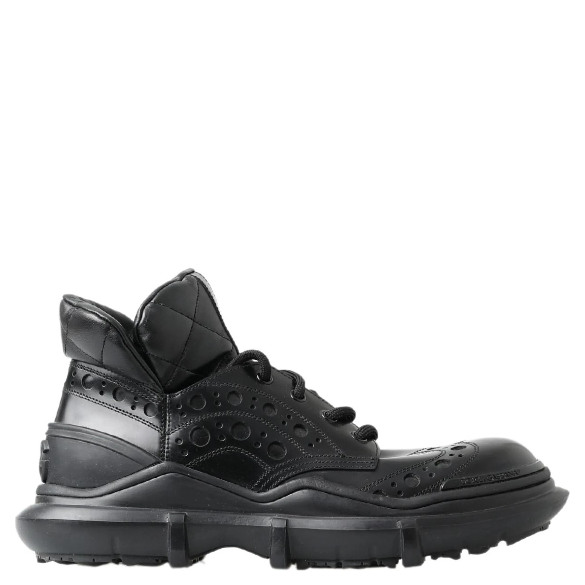 Black Leather Ankle Casual Boots